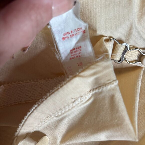 Vintage 50s Young Smoothie Beige Girdle Garters Shapewear Nylon Spandex - Picture 6 of 6